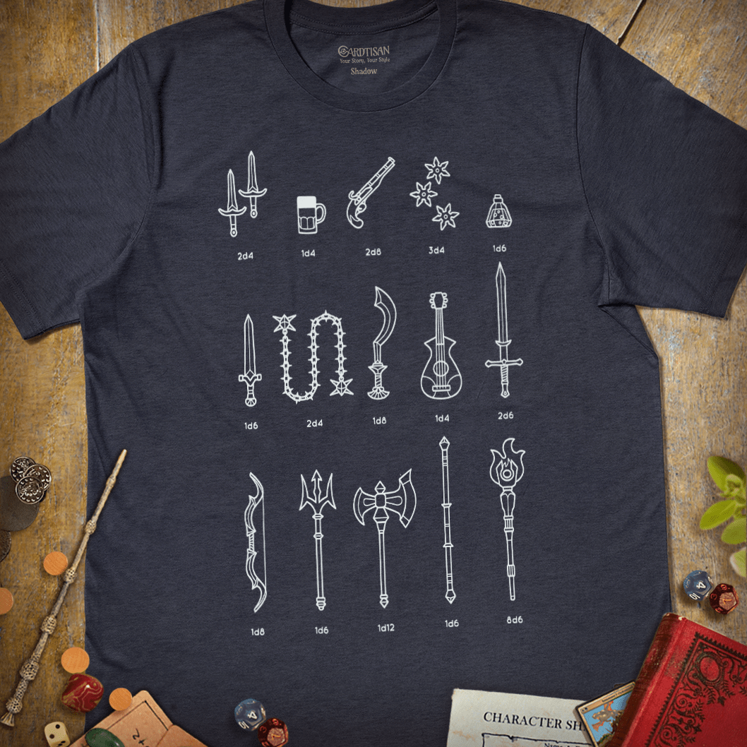 Choose Your Weapon T-Shirt - Cardtisan - T-Shirt - Abyssal - S - casual wear - dnd