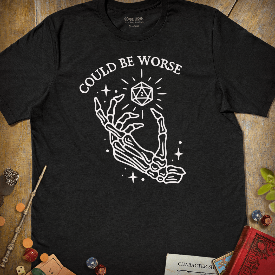 Could Be Worse T-Shirt - Cardtisan - T-Shirt - Dark - S - casual wear - dice