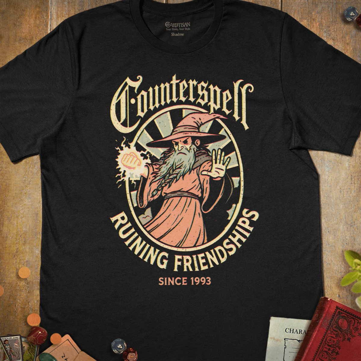 Counterspell Friendships T-Shirt - Cardtisan - T-Shirt - Black - S - casual wear - dnd