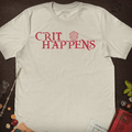 Crit Happens T-Shirt - Cardtisan - T-Shirt - Light - S - casual wear - dnd