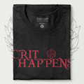 Crit Happens T-Shirt - Cardtisan - T-Shirt - Shadow - S - casual wear - dnd