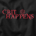 Crit Happens T-Shirt - Cardtisan - T-Shirt - Shadow - S - casual wear - dnd
