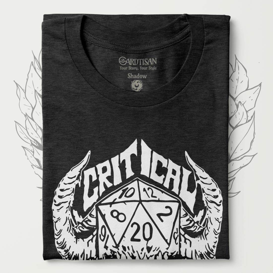 Critical Hit Skull T-Shirt - Cardtisan - T-Shirt - Abyssal - S - casual wear - dice