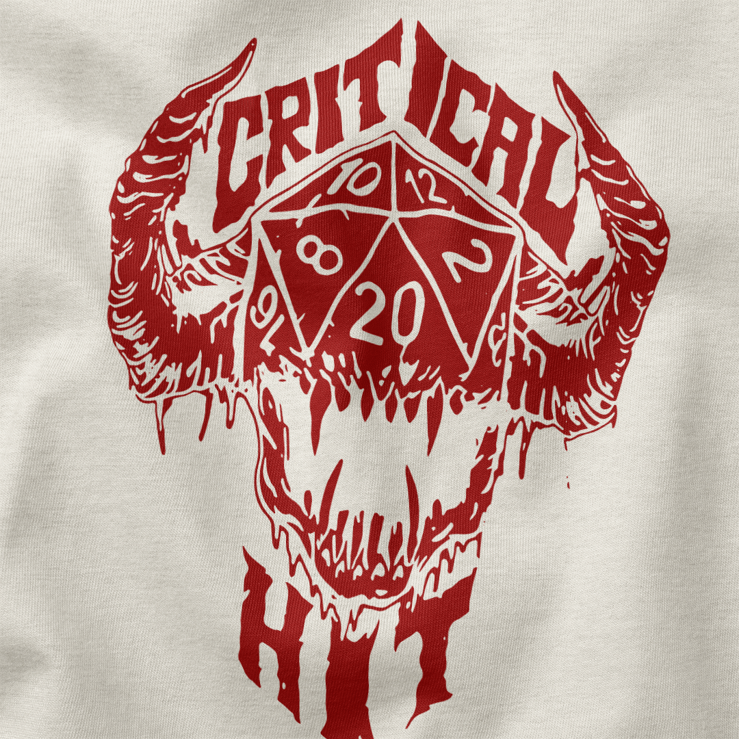 Critical Hit Skull T-Shirt - Cardtisan - T-Shirt - Light - S - casual wear - dice