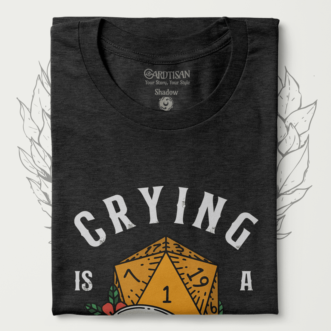 Crying Free Action T-Shirt - Cardtisan - T-Shirt - Shadow - S - casual wear - dnd