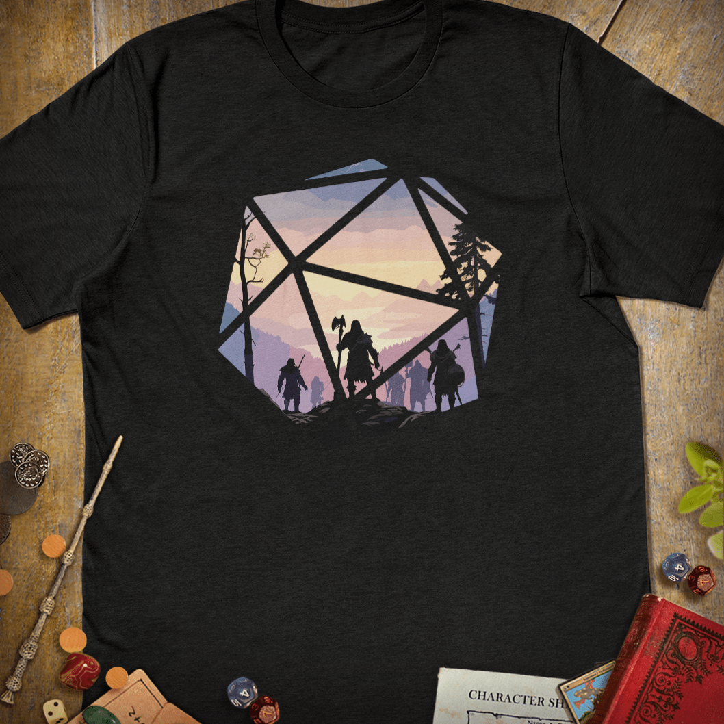 D20 Adventure T-Shirt - Cardtisan - T-Shirt - Dark - S - casual wear - dice