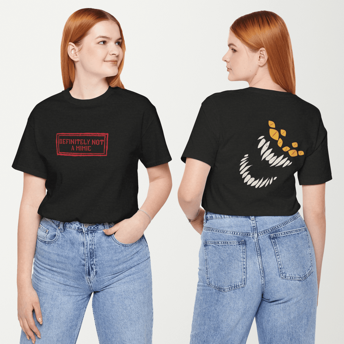 Definitely Not a Mimic T-Shirt - Cardtisan - T-Shirt - Shadow - S - casual wear - dnd
