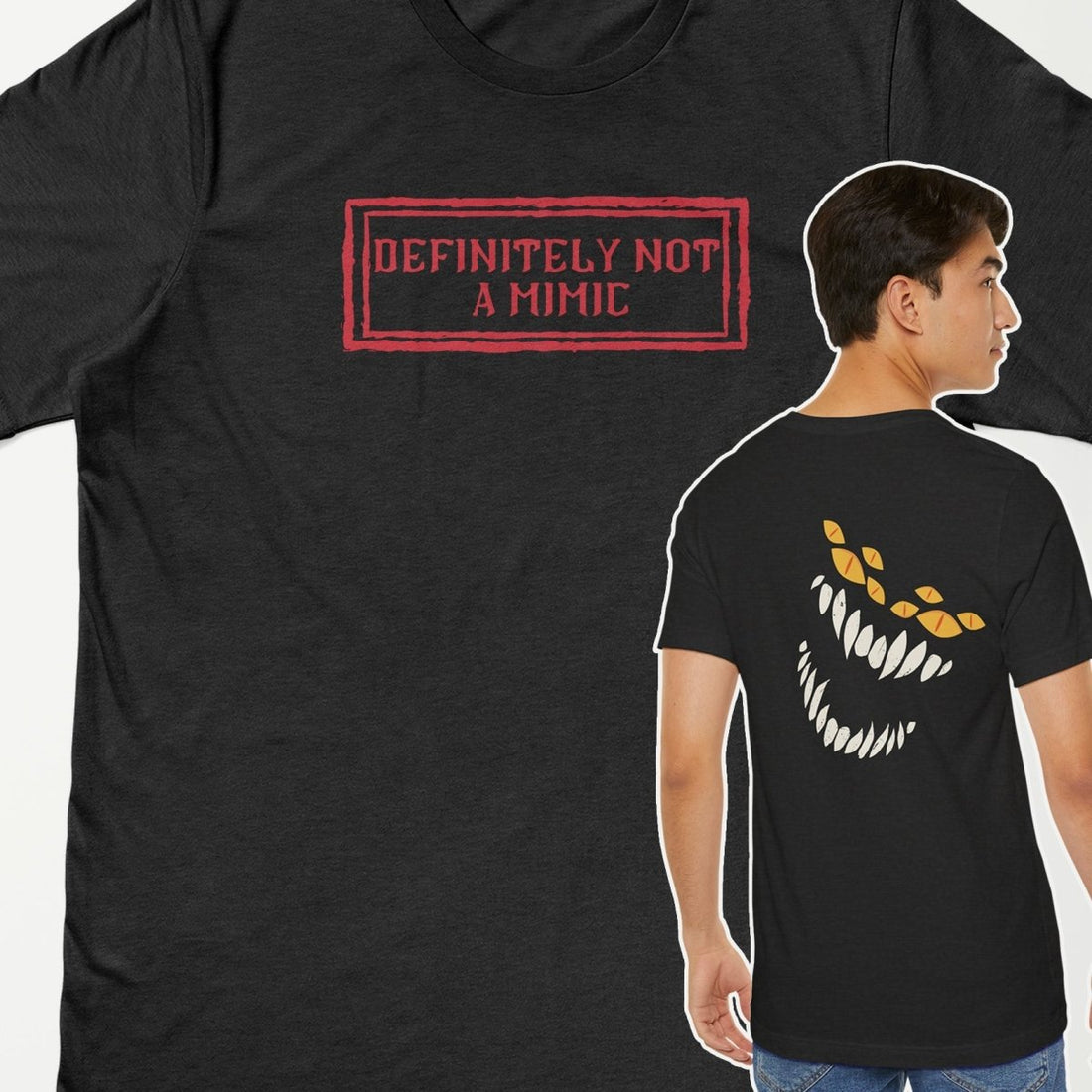 Definitely Not a Mimic T-Shirt - Cardtisan - T-Shirt - Shadow - S - casual wear - dnd