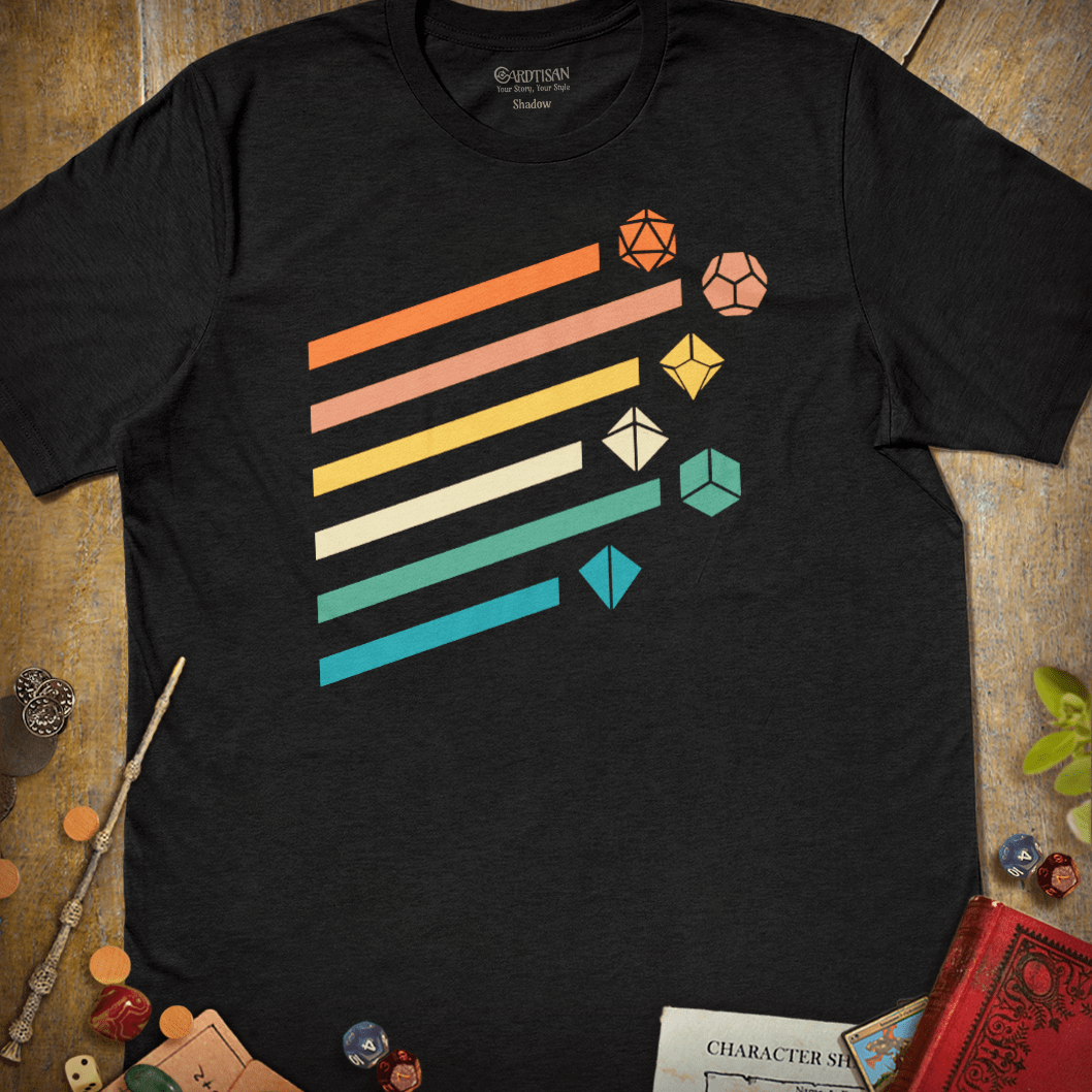 Dice Spectrum T-Shirt - Cardtisan - T-Shirt - Dark - S - casual wear - dnd