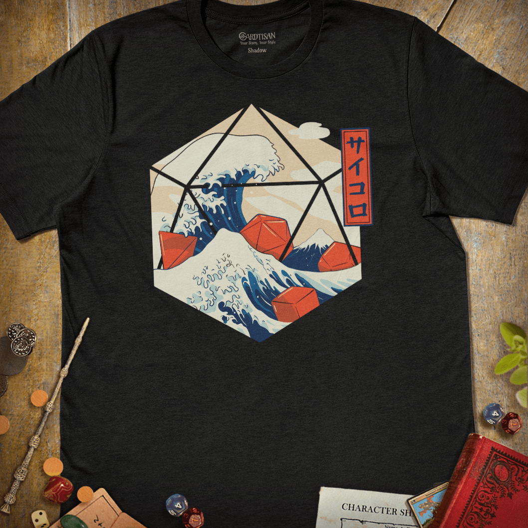 Dice Wave T-Shirt - Cardtisan - T-Shirt - Dark - S - casual wear - dice