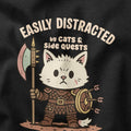 Distracted Cat T-Shirt - Cardtisan - T-Shirt - Shadow - S - casual wear - dnd