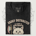 Distracted Cat T-Shirt - Cardtisan - T-Shirt - Shadow - S - casual wear - dnd