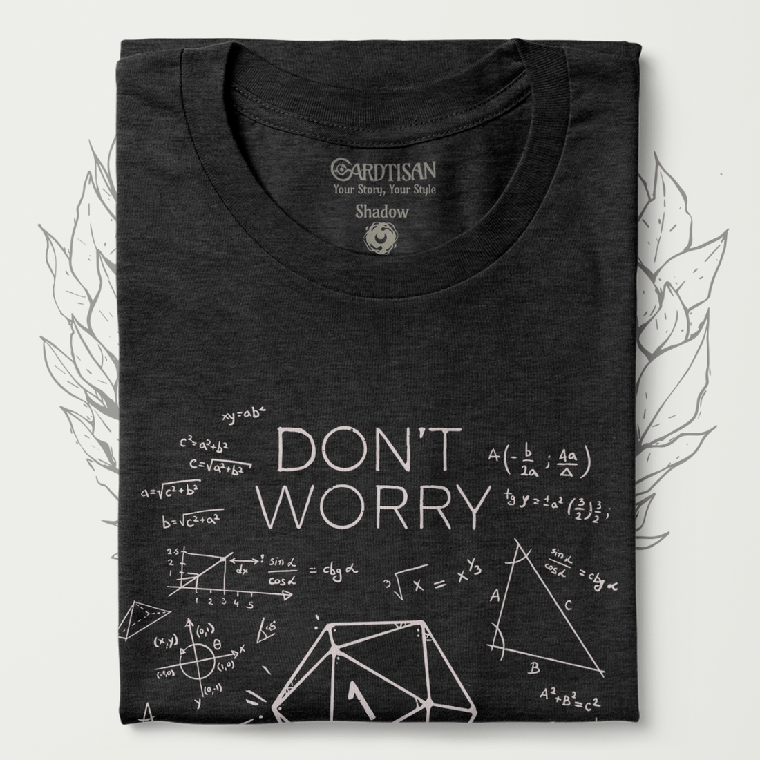 Don't Worry T-Shirt - Cardtisan - T-Shirt - Shadow - S - casual wear - dnd