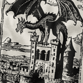 Dragon Vintage Dark Art T-Shirt - Cardtisan - T-Shirt - Light - S - casual wear - dnd
