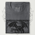 Dragon Vintage Dark Art T-Shirt - Cardtisan - T-Shirt - Stonefade - S - casual wear - dnd