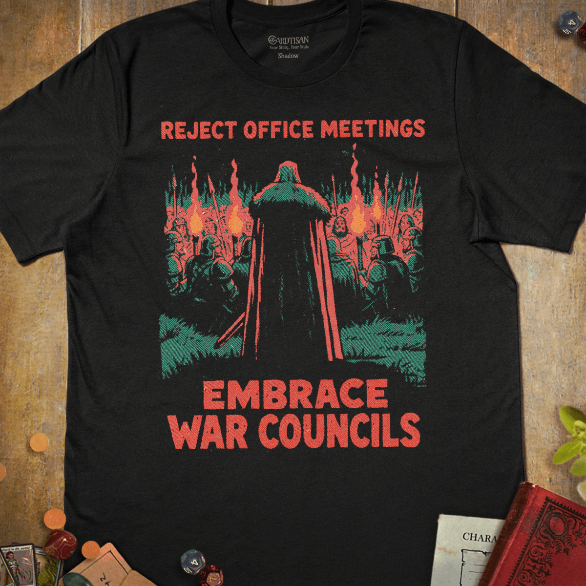 Embrace War Councils T-Shirt - Cardtisan - T-Shirt - Black - M - casual wear - everyday style
