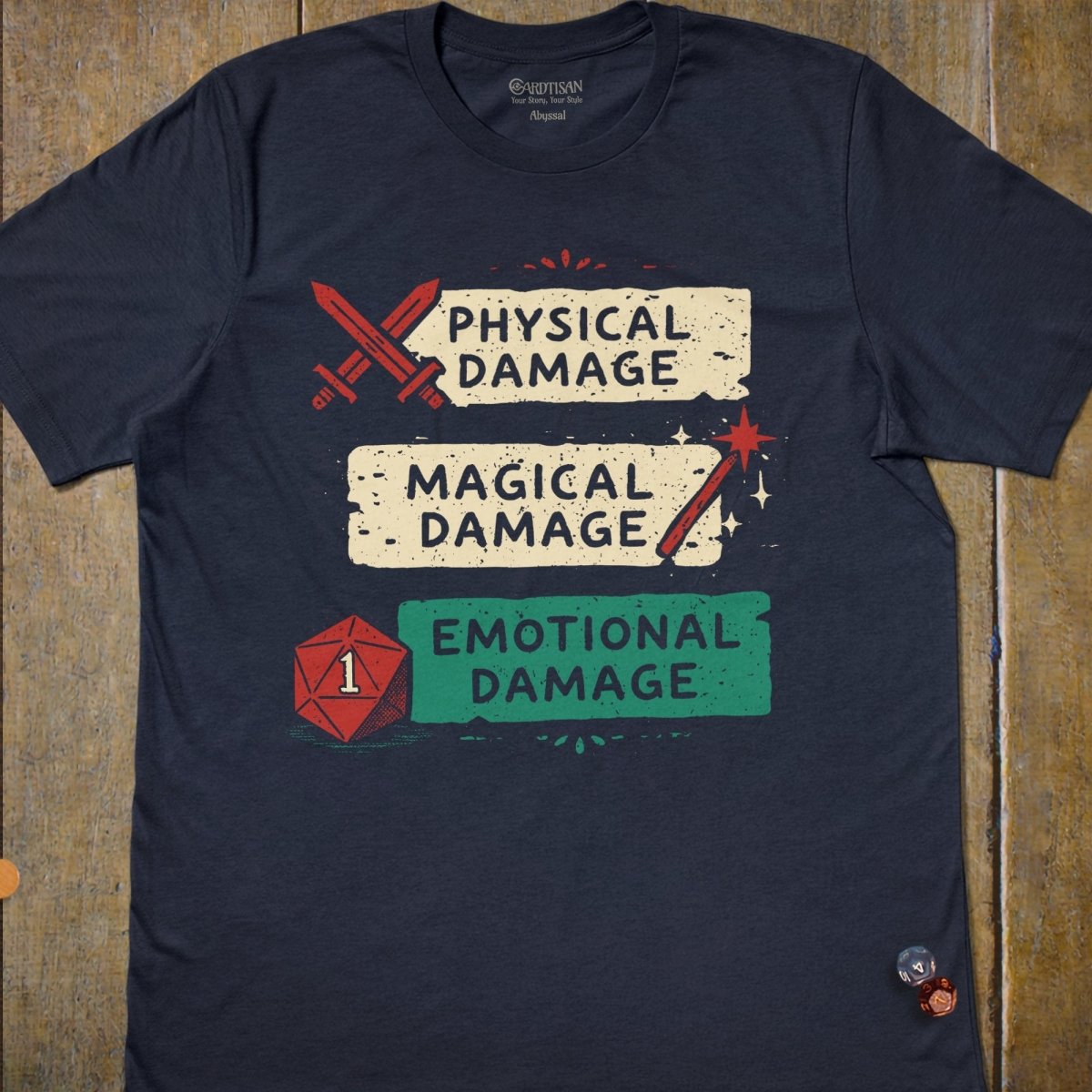 Emotional Damage T-Shirt - Cardtisan - T-Shirt - Navy - S - casual wear - dnd
