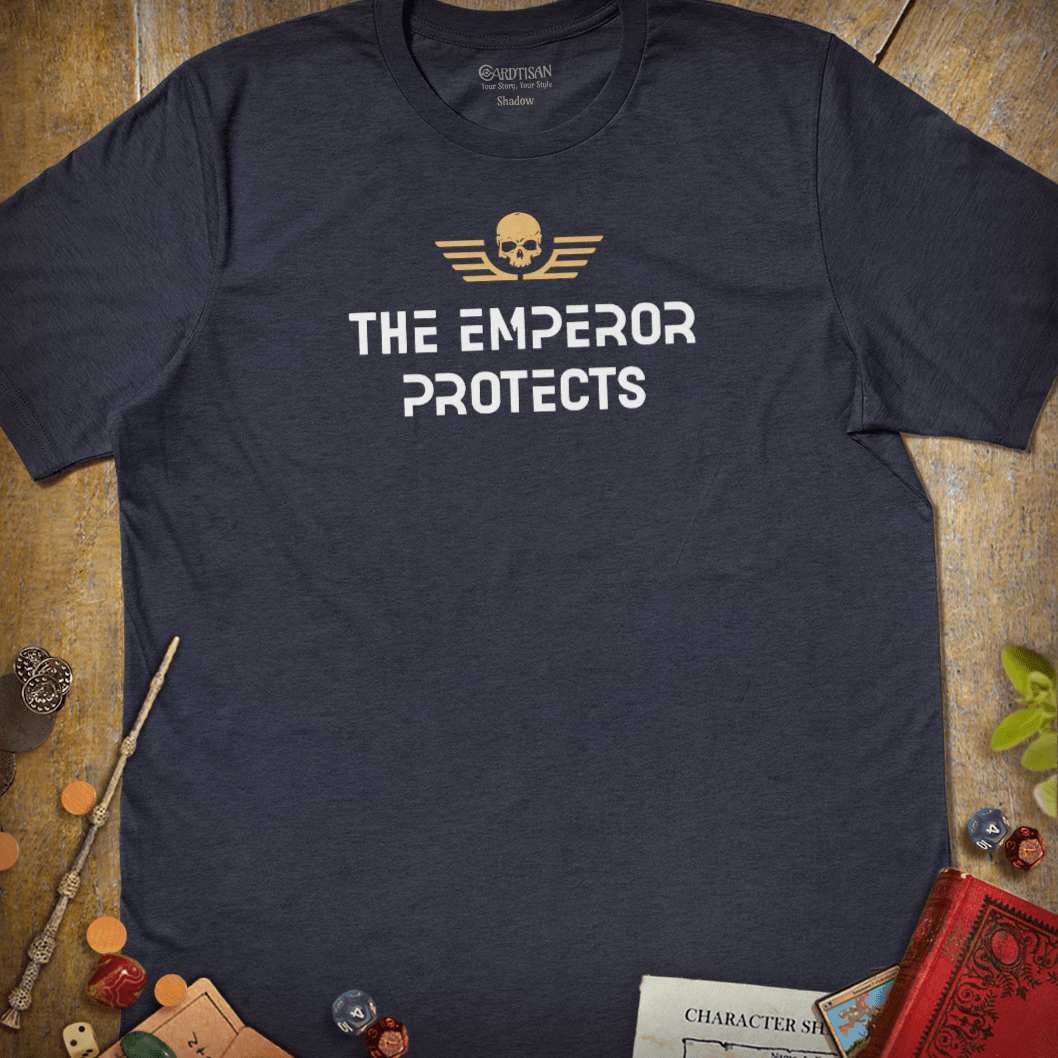 Emperor Protects T-Shirt - Cardtisan - T-Shirt - Abyssal - S - casual wear - everyday style