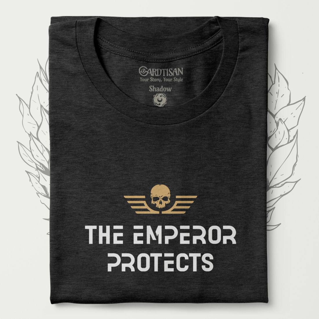 Emperor Protects T-Shirt - Cardtisan - T-Shirt - Shadow - S - casual wear - everyday style