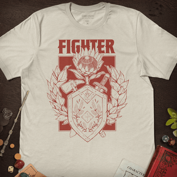 Fighter Class T-Shirt - Cardtisan - T-Shirt - Light - S - casual wear - dnd