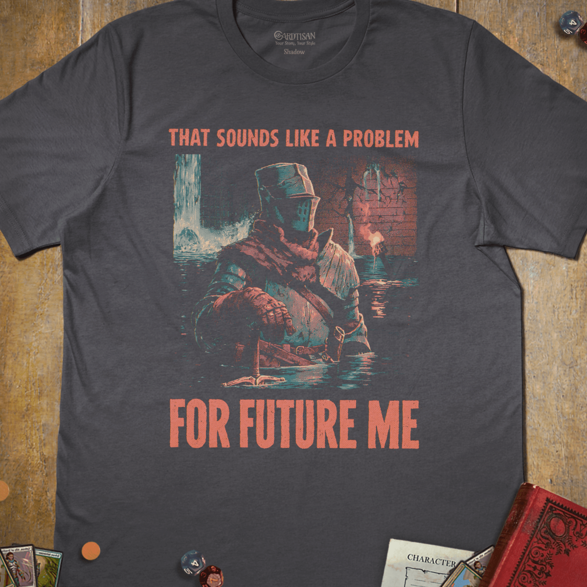 Future Me Problem T-Shirt - Cardtisan - T-Shirt - Charcoal - S - dark-humor - dark-tee