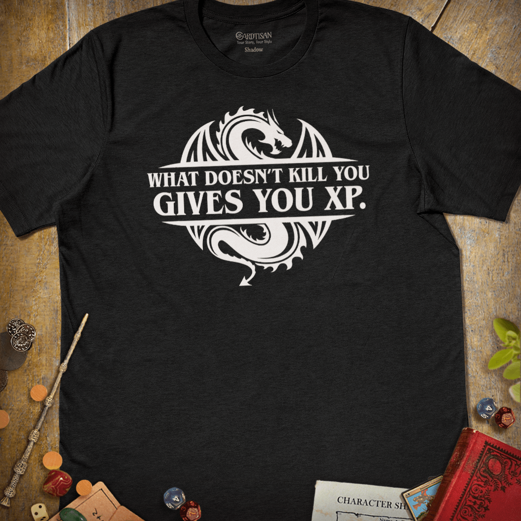 Gives You XP T-Shirt - Cardtisan - T-Shirt - Shadow - S - casual wear - dnd