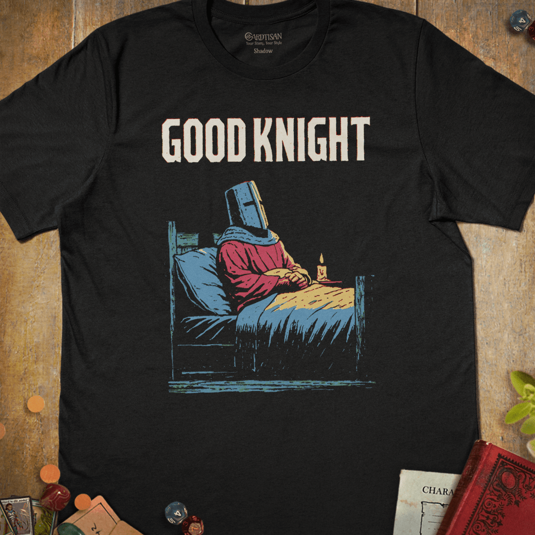 Good Knight T-Shirt - Cardtisan - T-Shirt - Black - S - casual wear - everyday style