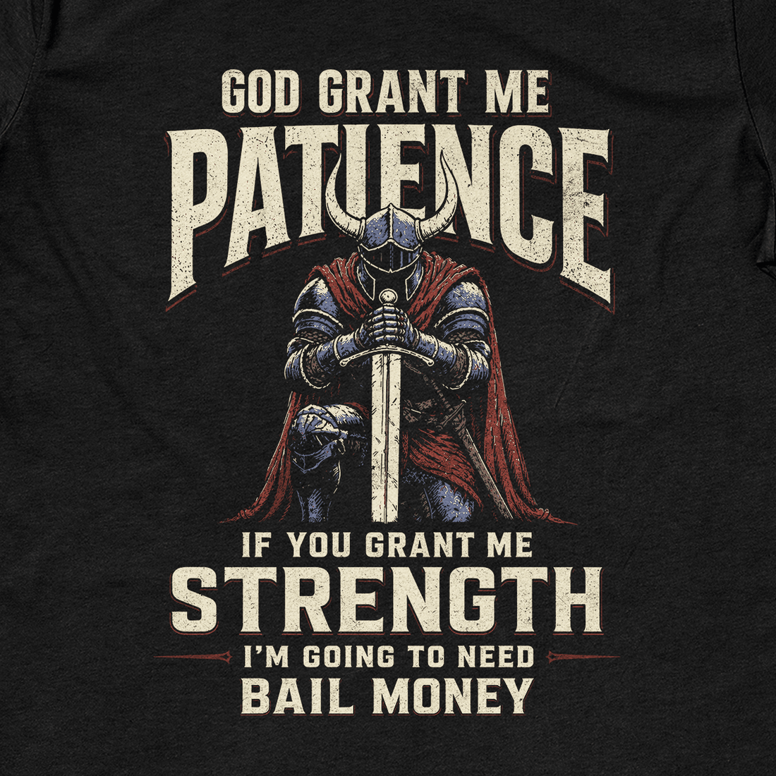 Grant Me Patience T-Shirt - Cardtisan - T-Shirt - Black - S - casual wear - everyday style