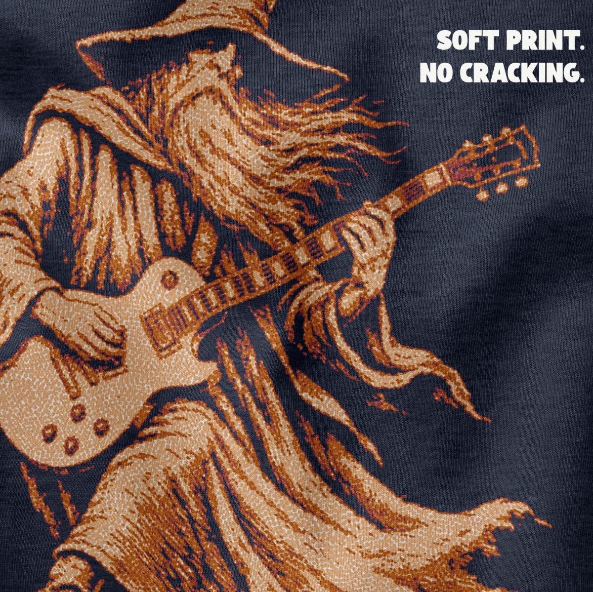 Guitar Wizard T-Shirt - Cardtisan - T-Shirt - Navy - S - absurd-humor - bard