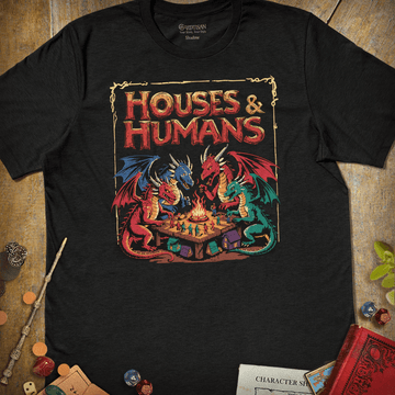 Houses and Humans T-Shirt - Cardtisan - T-Shirt - Dark - S - casual wear - dnd