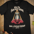 Human Knight Option T-Shirt - Cardtisan - T-Shirt - Black - S - casual wear - dnd