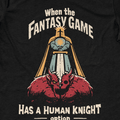 Human Knight Option T-Shirt - Cardtisan - T-Shirt - Black - S - casual wear - dnd