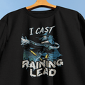 I Cast Raining Lead T-Shirt - Cardtisan - T-Shirt - Navy - S - casual wear - dnd