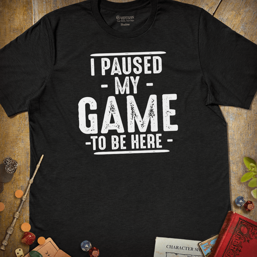 I Paused My Game T-Shirt - Cardtisan - T-Shirt - Dark - S - casual wear - everyday style