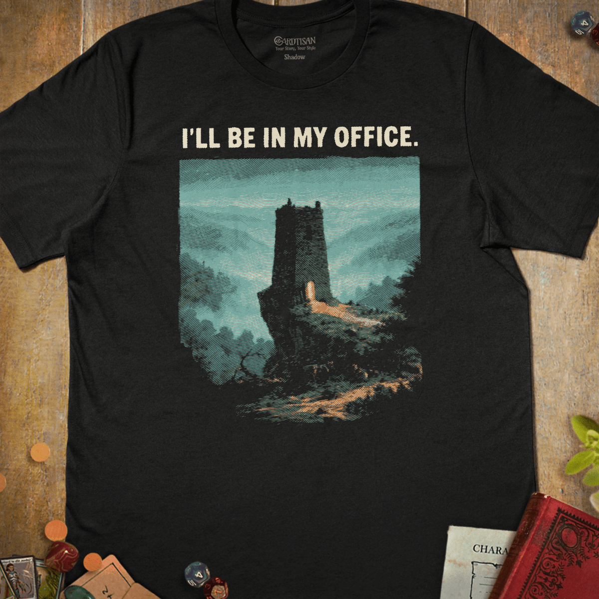 I’ll Be In My Office T-Shirt - Cardtisan - T-Shirt - Black - M - casual wear - everyday style