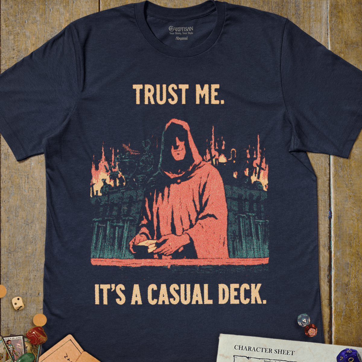 It’s a Casual Deck T-Shirt - Cardtisan - T-Shirt - Navy - M - casual wear - everyday style