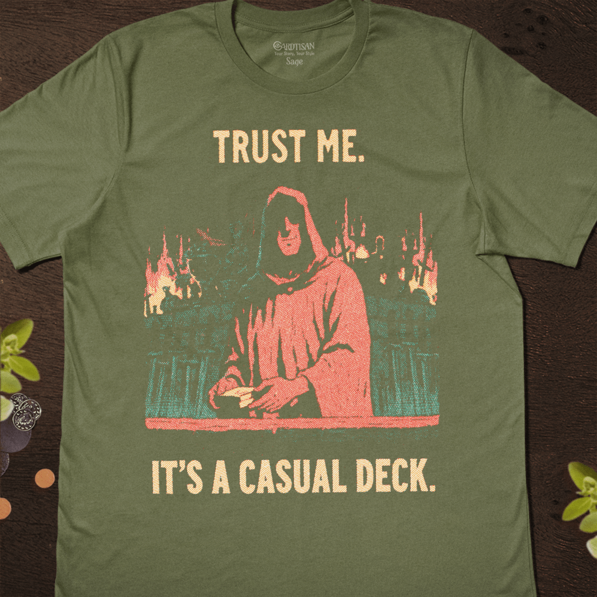 It’s a Casual Deck T-Shirt - Cardtisan - T-Shirt - Sage - M - casual wear - everyday style