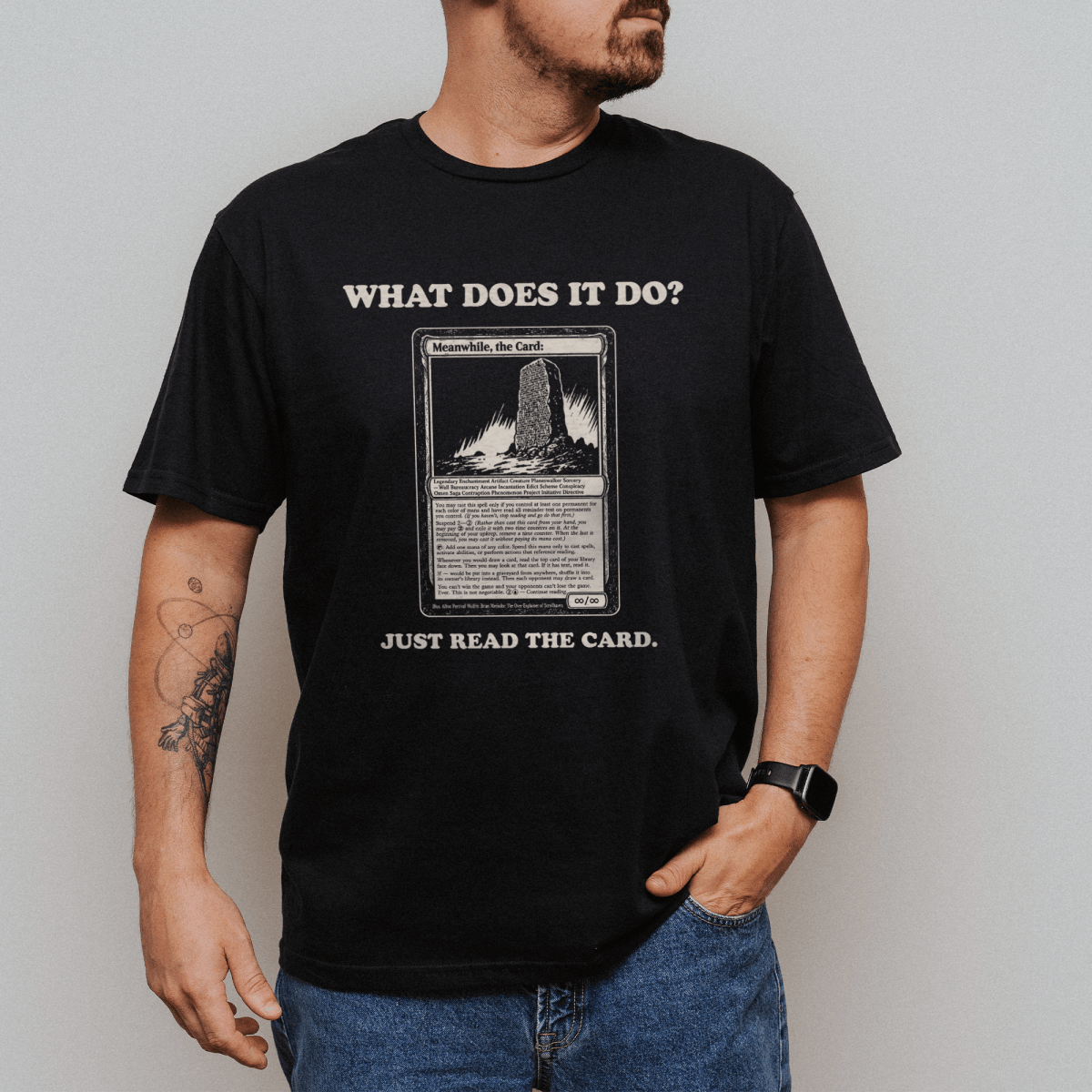Just Read the Card T-Shirt - Cardtisan - T-Shirt - Black - S - casual wear - everyday style