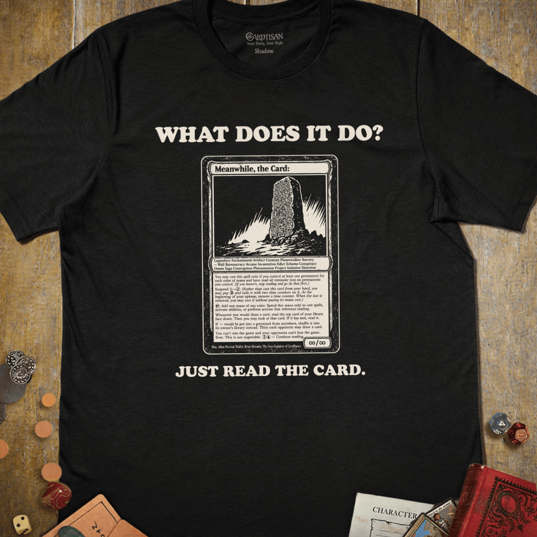 Just Read the Card T-Shirt - Cardtisan - T-Shirt - Black - S - casual wear - everyday style