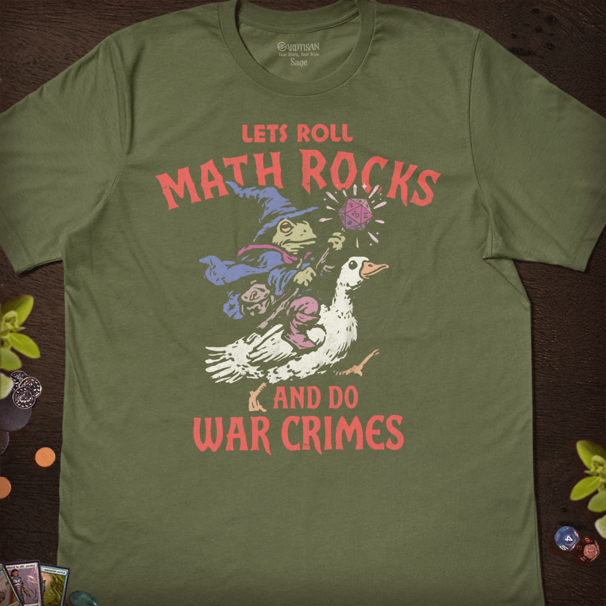 Dnd Math Rocks Let's Roll Math Rocks T-Shirt – Cardtisan