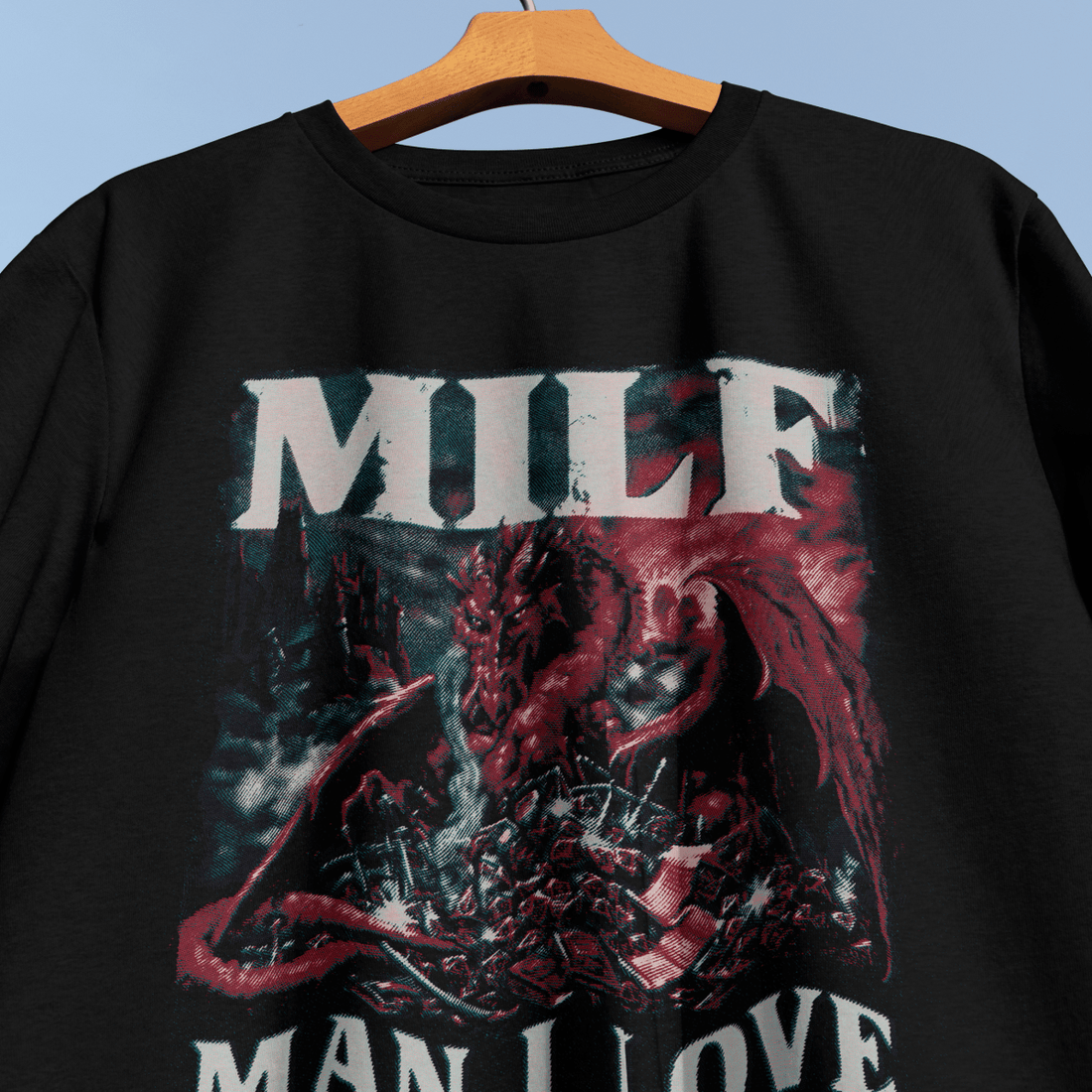 Man I Love Fantasy T-Shirt - Cardtisan - T-Shirt - Black - S - casual wear - everyday style