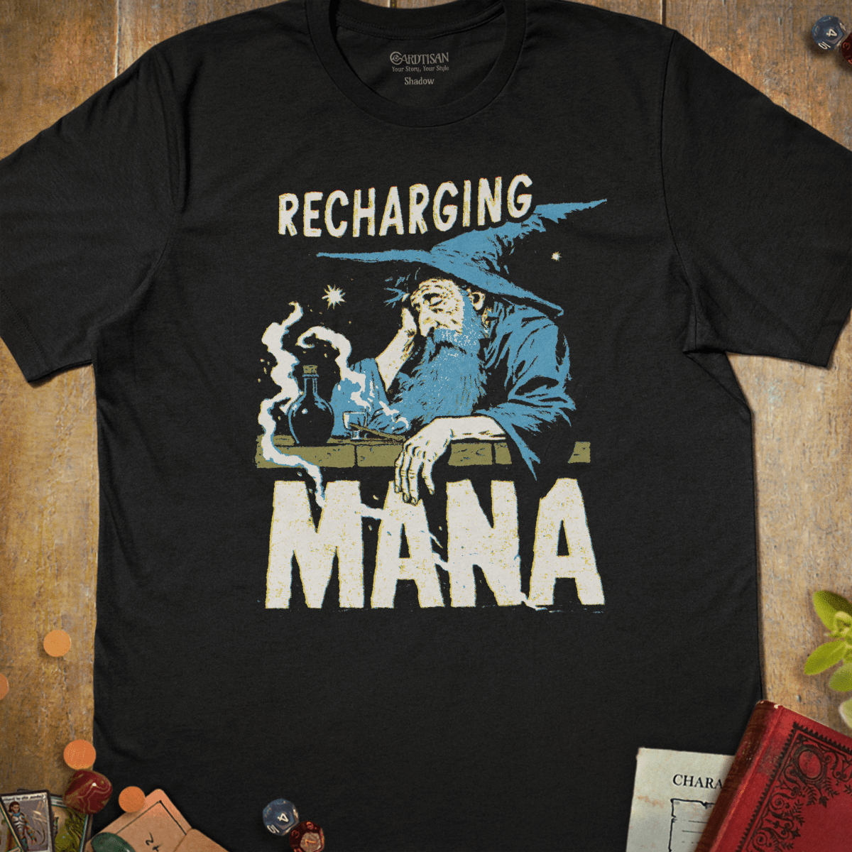 Mana Recharge T-Shirt - Cardtisan - T-Shirt - Black - S - casual wear - everyday style