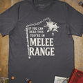 Melee Range T-Shirt - Cardtisan - T-Shirt - Charcoal - S - barbarian - dnd