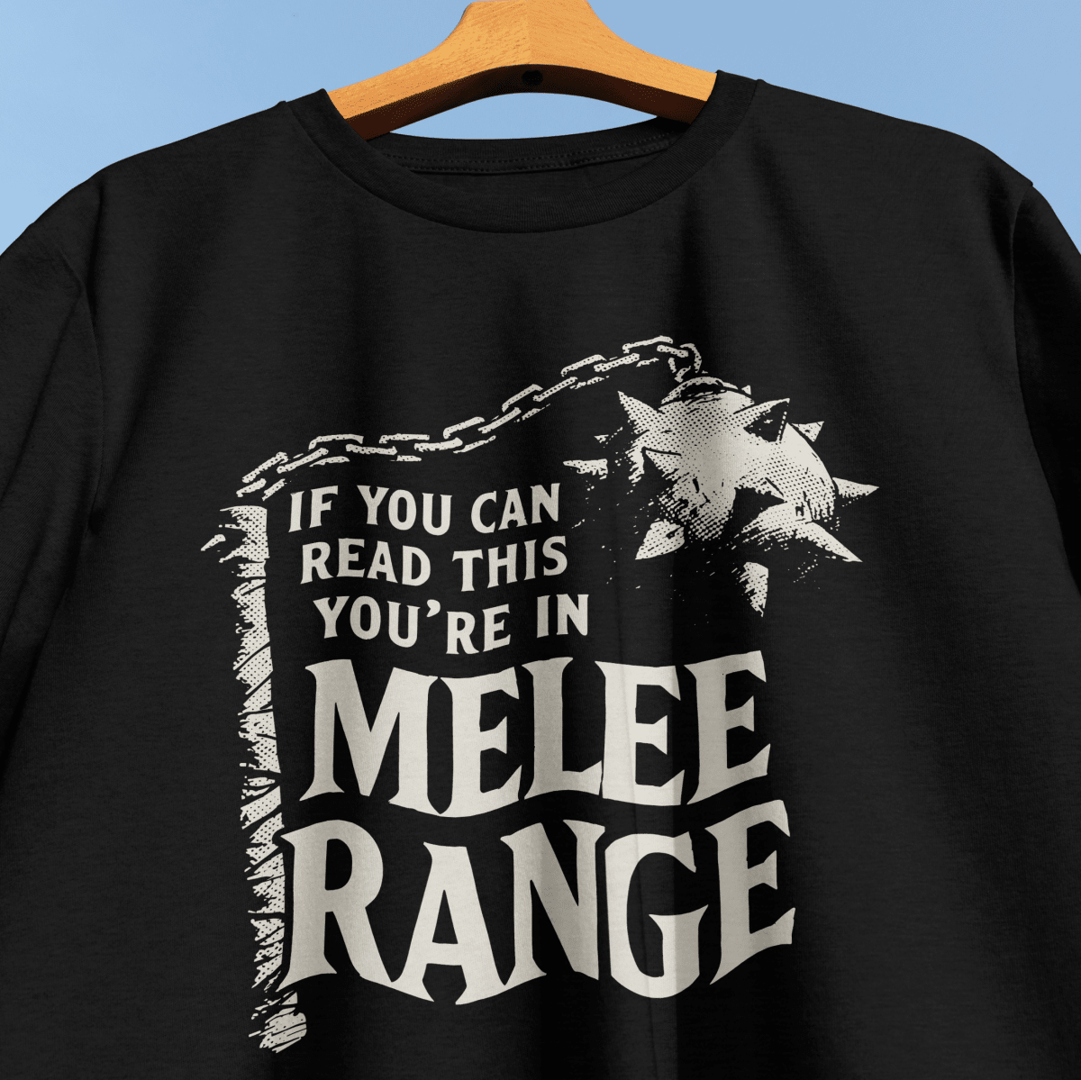 Melee Range T-Shirt - Cardtisan - T-Shirt - Sage - S - barbarian - dnd