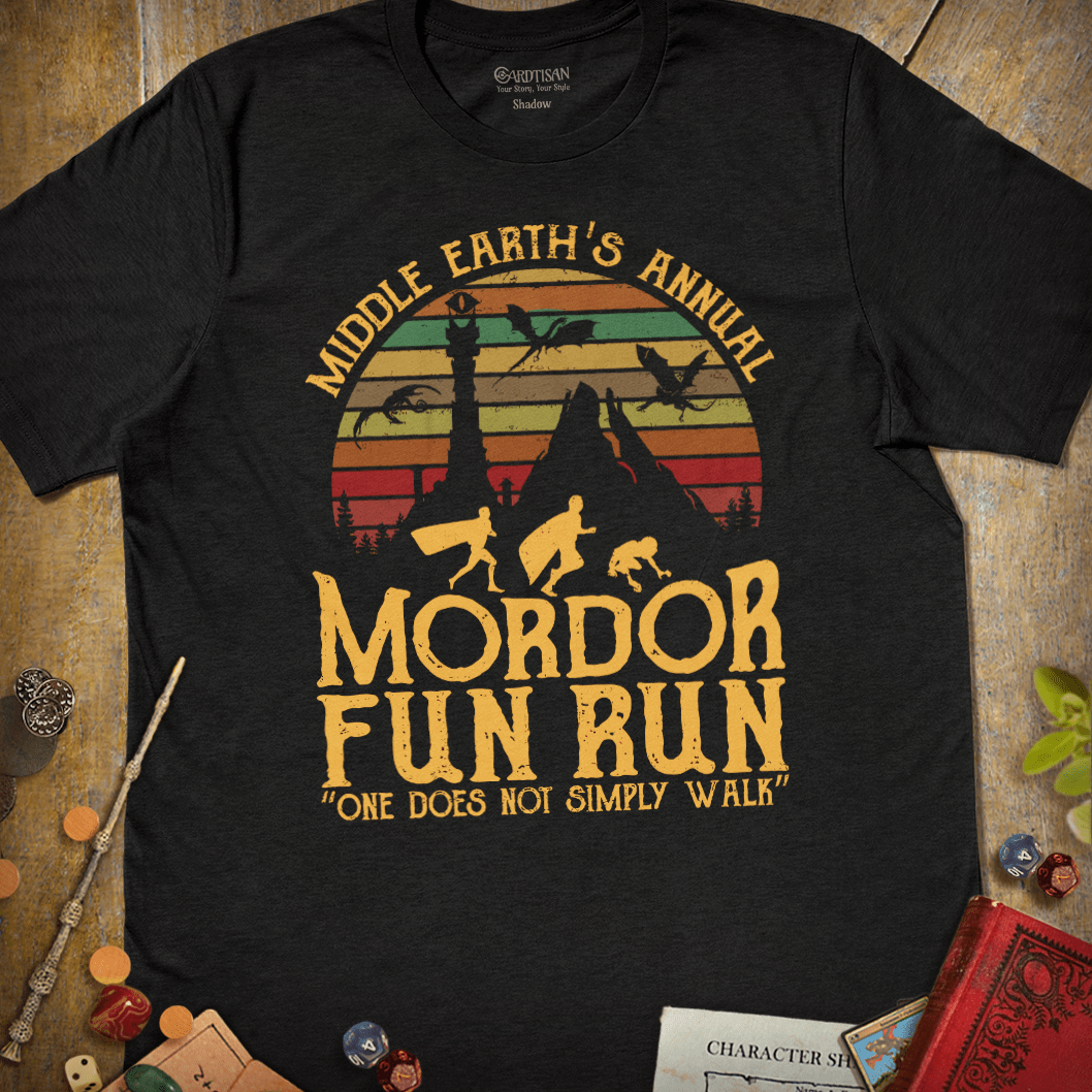 Middle - Earth's Run T-Shirt - Cardtisan - T-Shirt - Dark - S - casual wear - everyday style