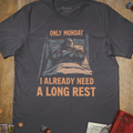 Monday Long Rest T-Shirt - Cardtisan - T-Shirt - Charcoal - S - dungeons-and-dragons - fantasy
