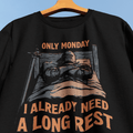 Monday Long Rest T-Shirt - Cardtisan - T-Shirt - Navy - S - dungeons-and-dragons - fantasy