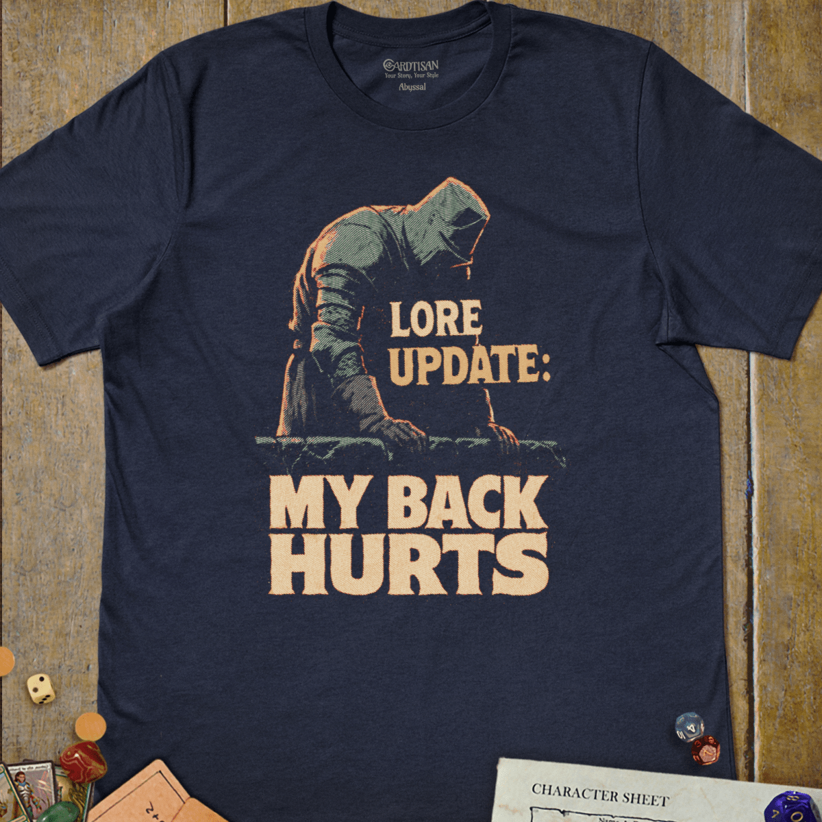 My Back Hurts T-Shirt - Cardtisan - T-Shirt - Navy - M - casual wear - everyday style