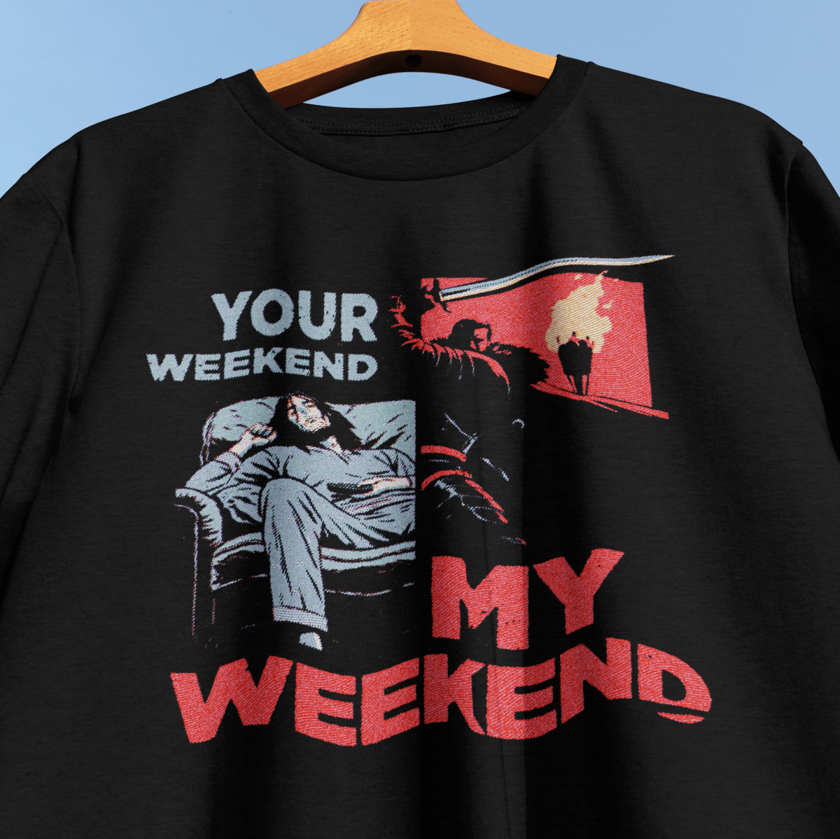 My Weekend T-Shirt - Cardtisan - T-Shirt - Black - S - casual wear - everyday style