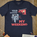 My Weekend T-Shirt - Cardtisan - T-Shirt - Navy - S - casual wear - everyday style